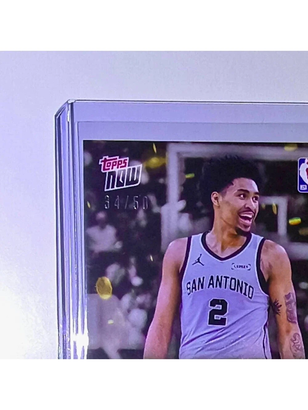 Dylan Harper Rookie 2025-26 Topps Now NBA All-Rookie 1st Team 34/50 Gold Spurs